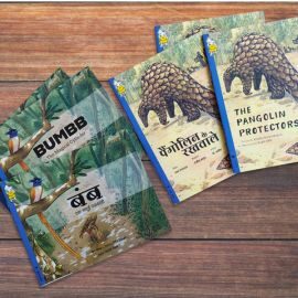 WCT’s two picture books titled 'The Pangolin Protectors' and 'Bumbb - The Magical Cylinder', published in collaboration with Pratham Books.